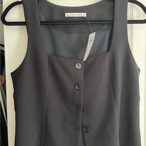 Abercrombie & Fitch Charcoal Vest